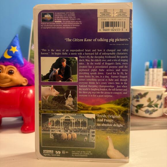 Babe VHS Tape 1995 • Universal • Classic Family Movie • Tested Working - Picture 2 of 3